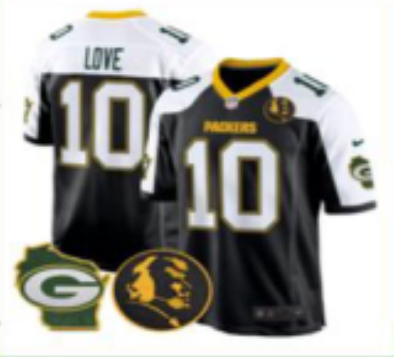 Men 2025 Green Bay Packers #10 Love black Third Generation Nike Limited NFL Jersey style 01